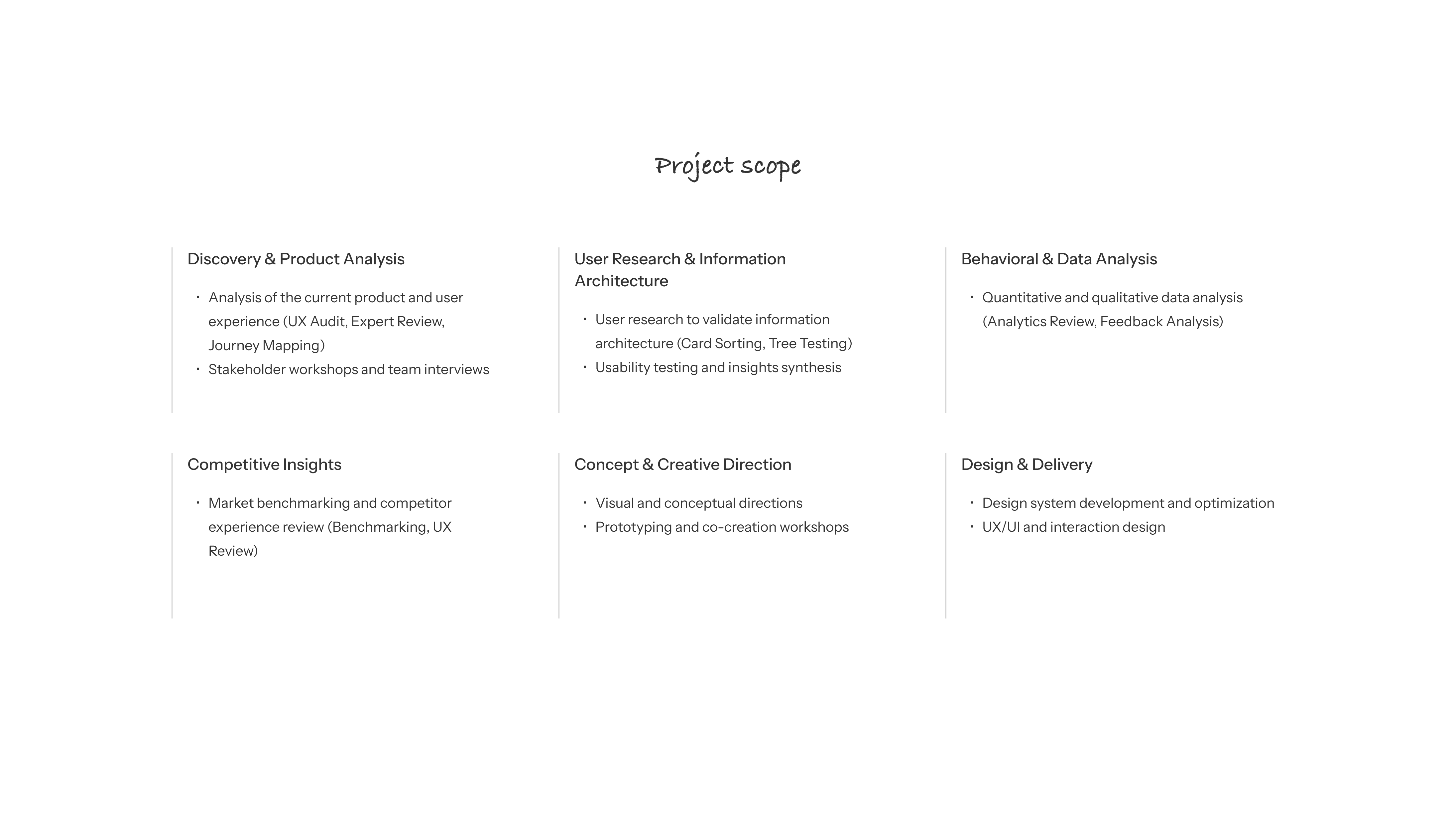 Project scope
