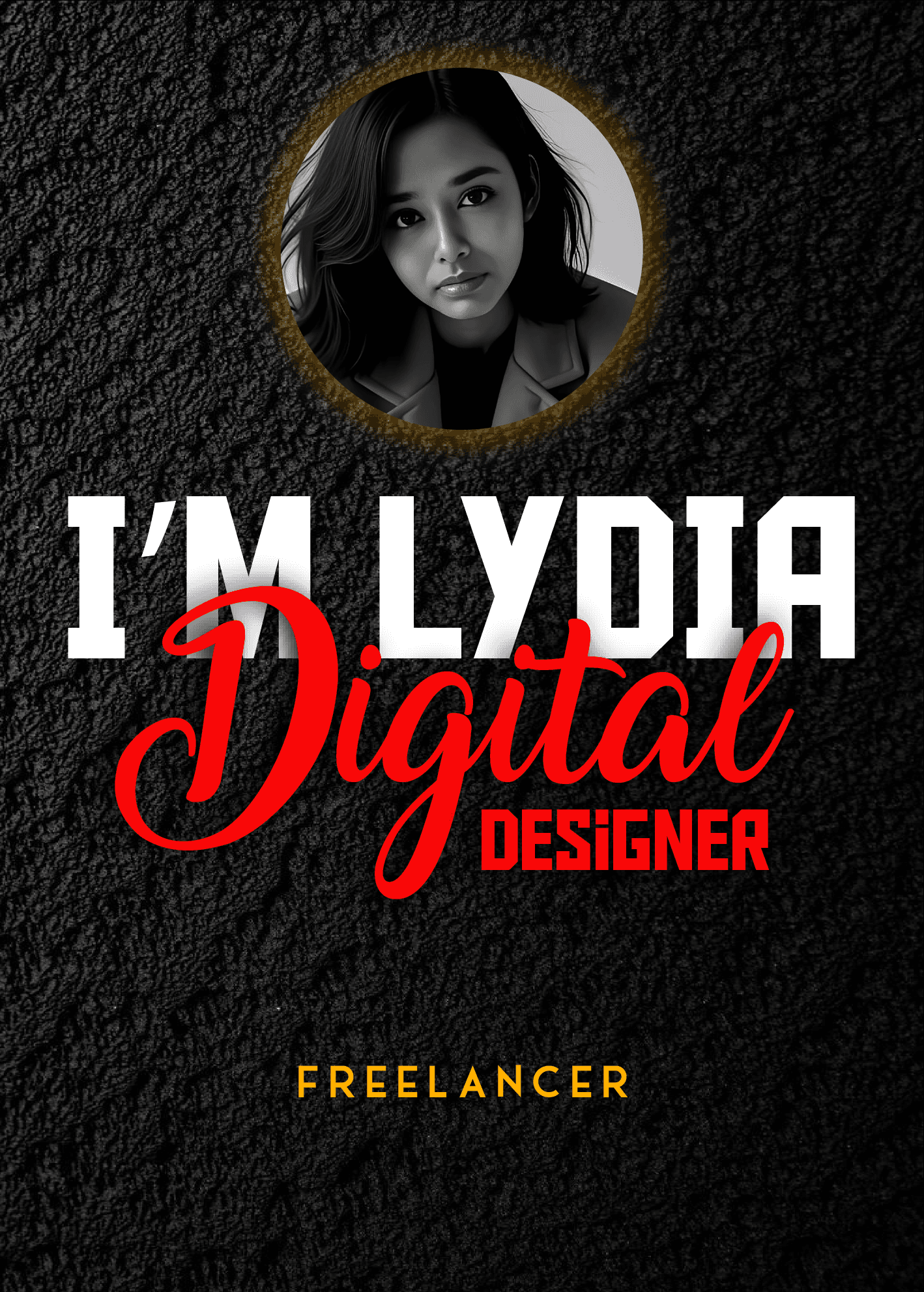 Portrait of portfolio creator – back view