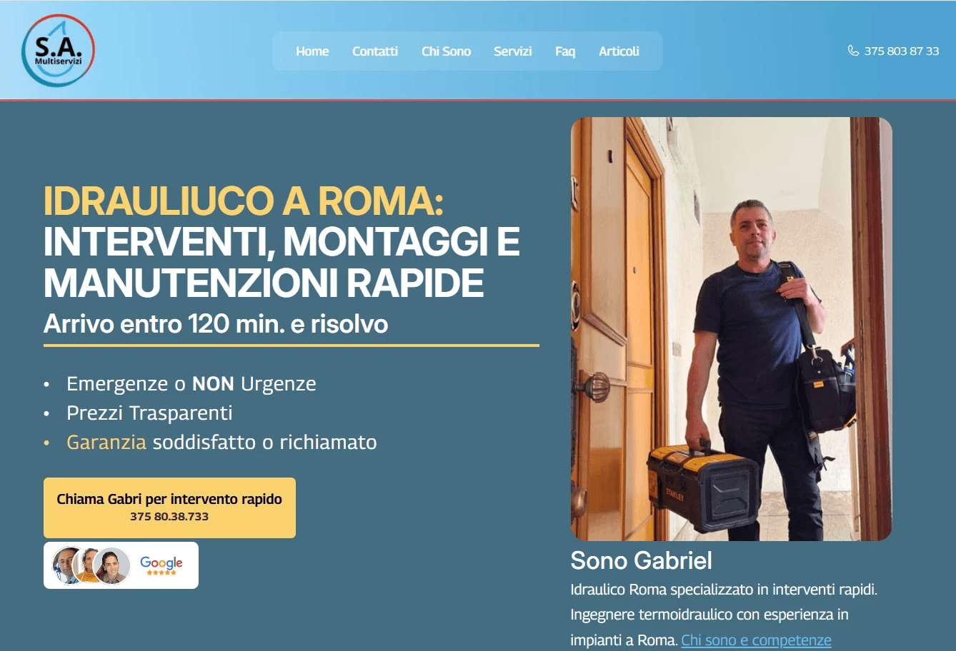 screen home sito idraulico gabriel guidonia