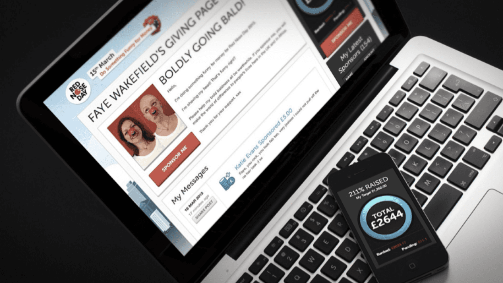 The Comic Relief Donation pages