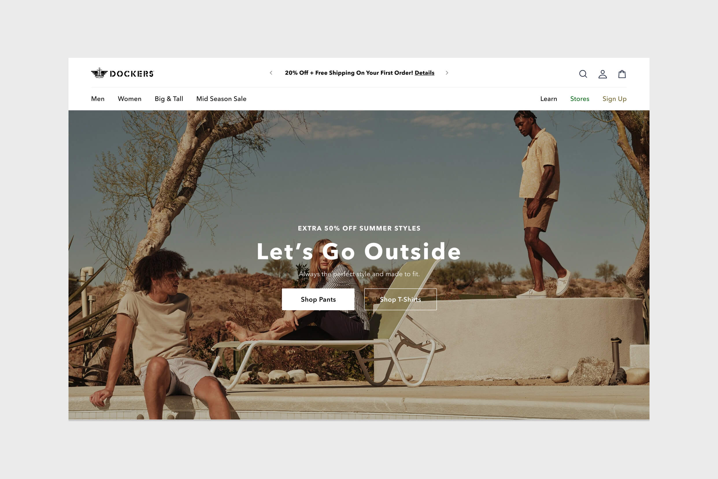 Dockers - Homepage Hero Design