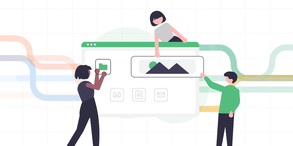 People building an interface with their hands.