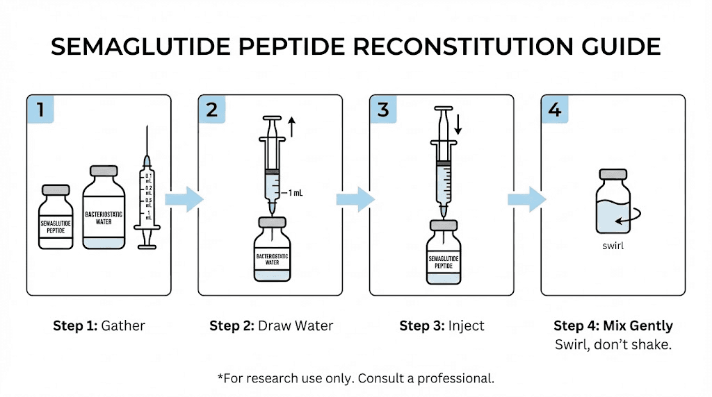 How to reconstitute semaglutide peptide step by step