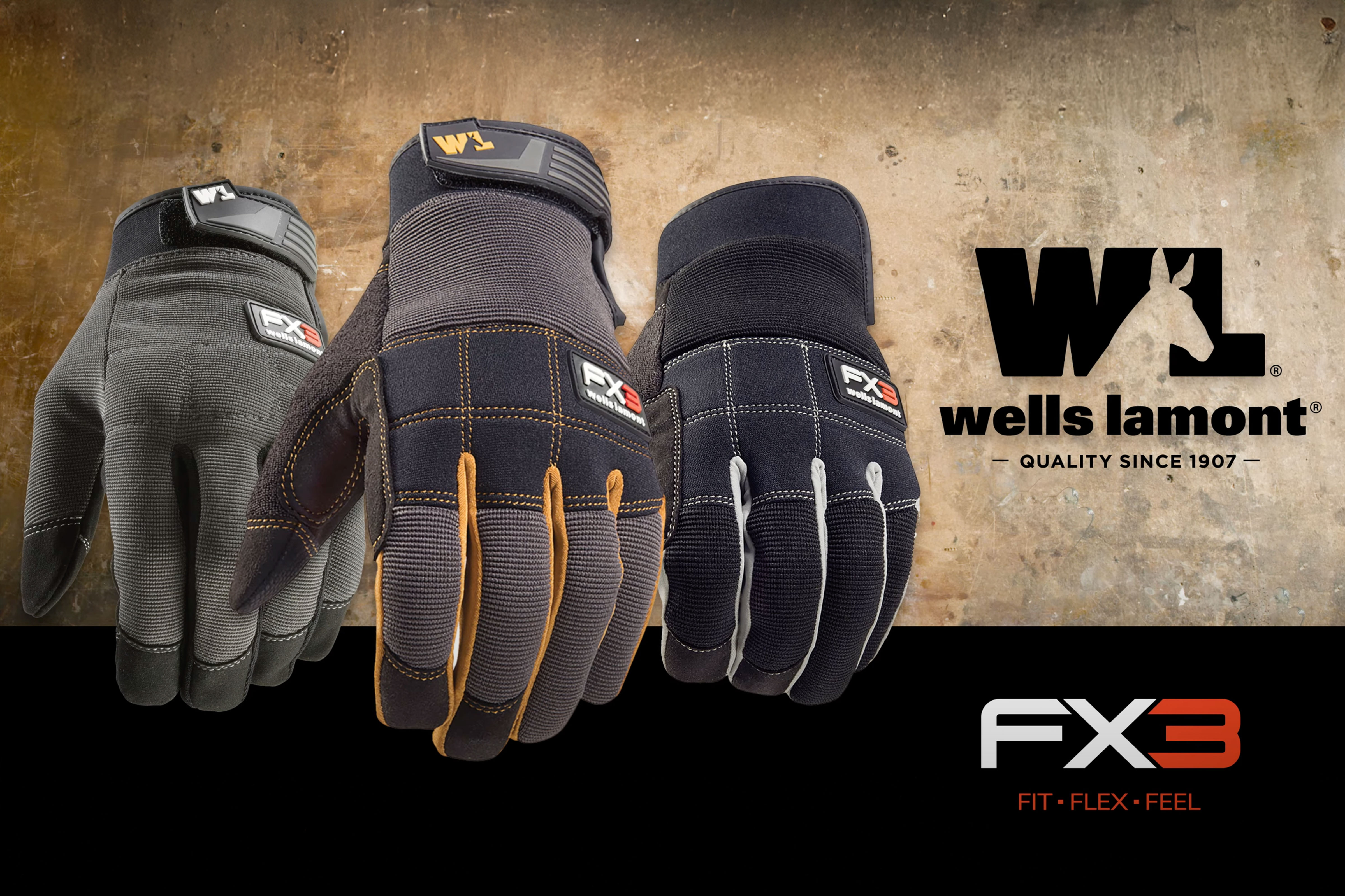 FX3 Branded Wells Lamont Gloves