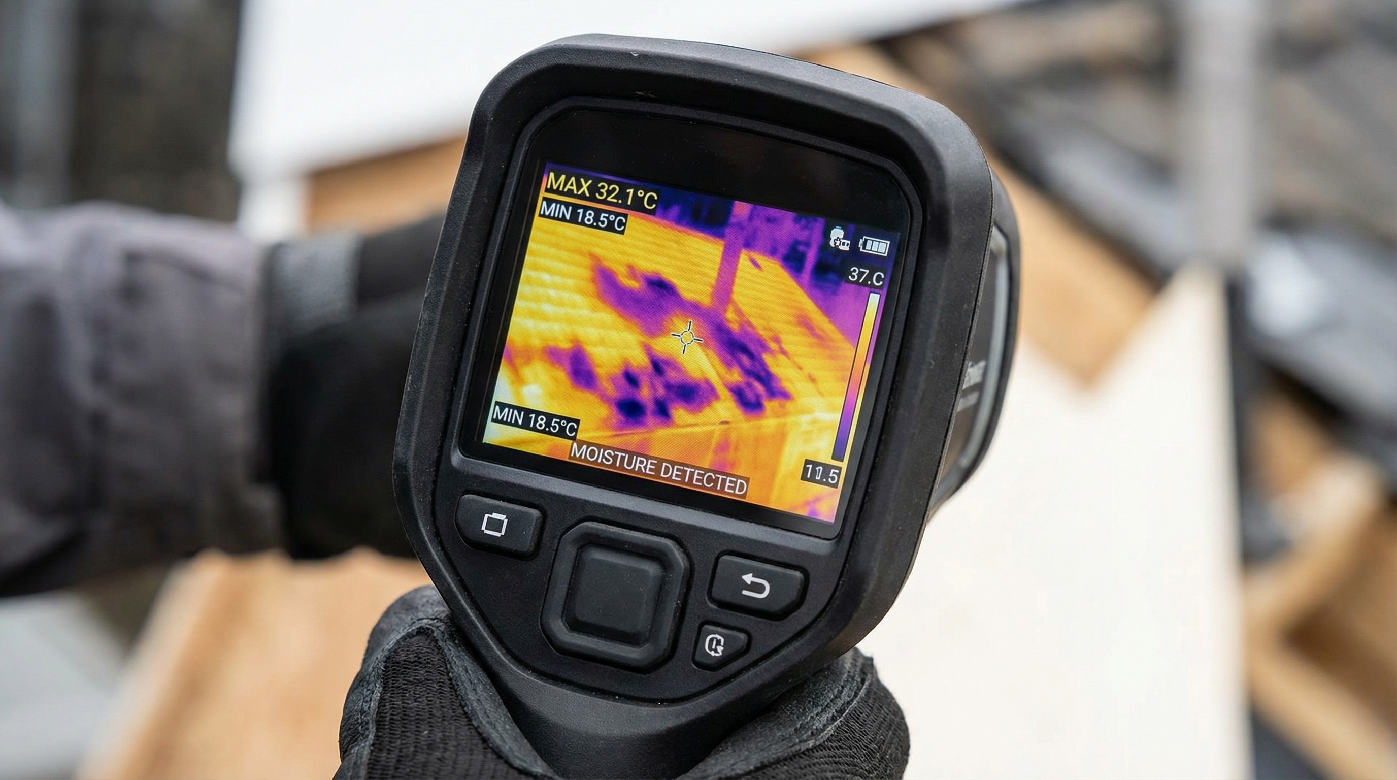 Comparison of minor roof damage versus expensive interior water damage to demonstrate inspection value.