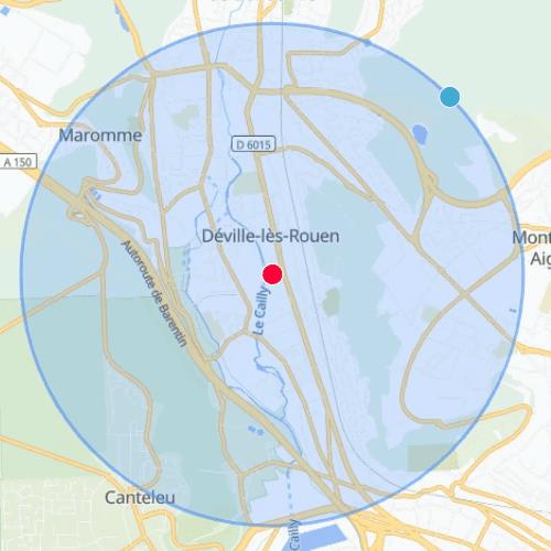 Carte Deville les Rouen