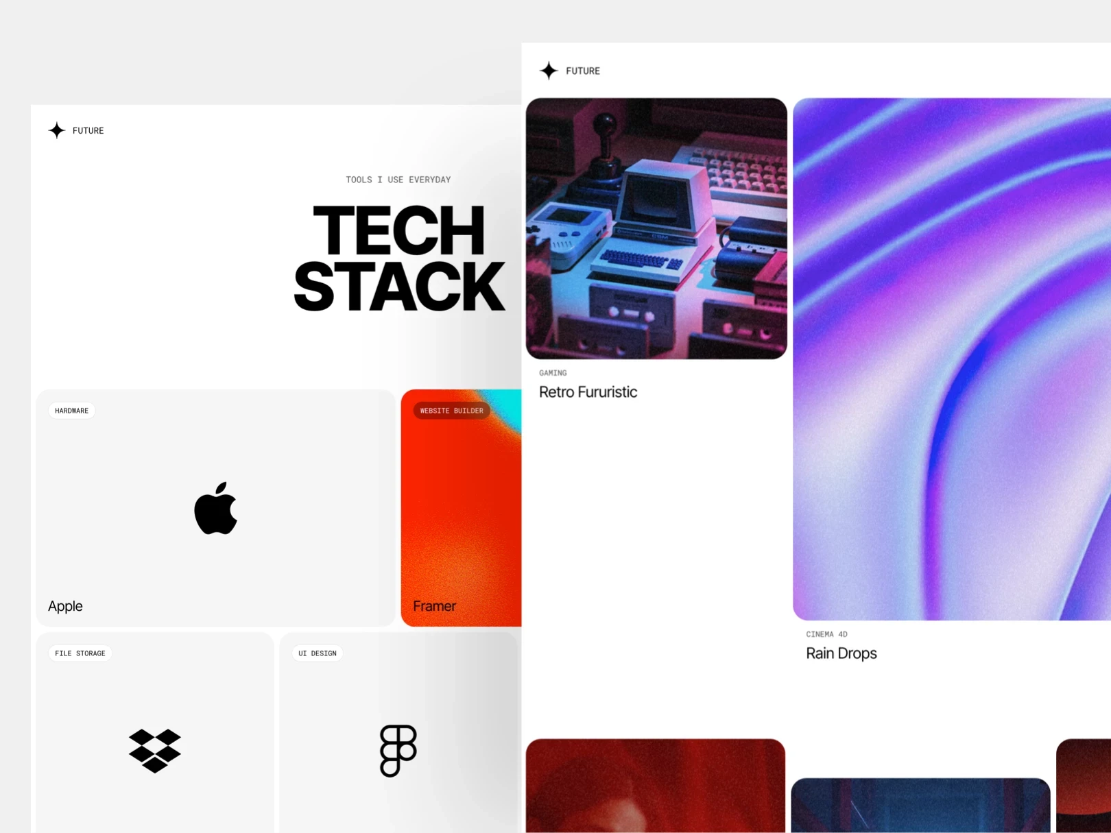 Future Folio — Cyberpunk Portfolio Template for Framer