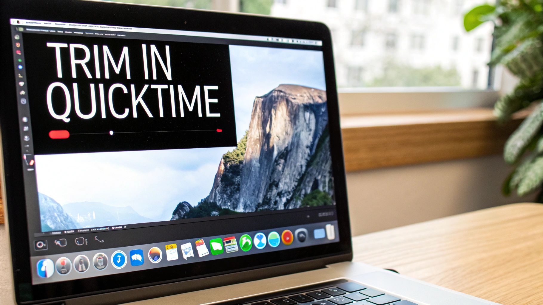 A user creating a professional screen recording with a custom background using Screen Charm on their Mac.