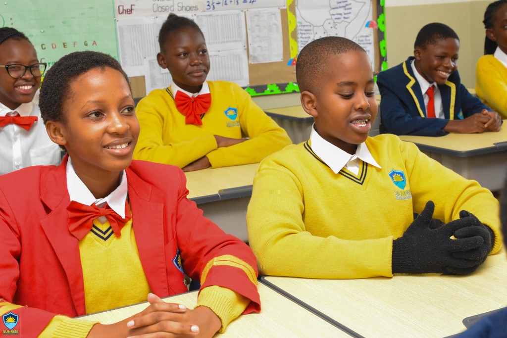 Students smiling in class