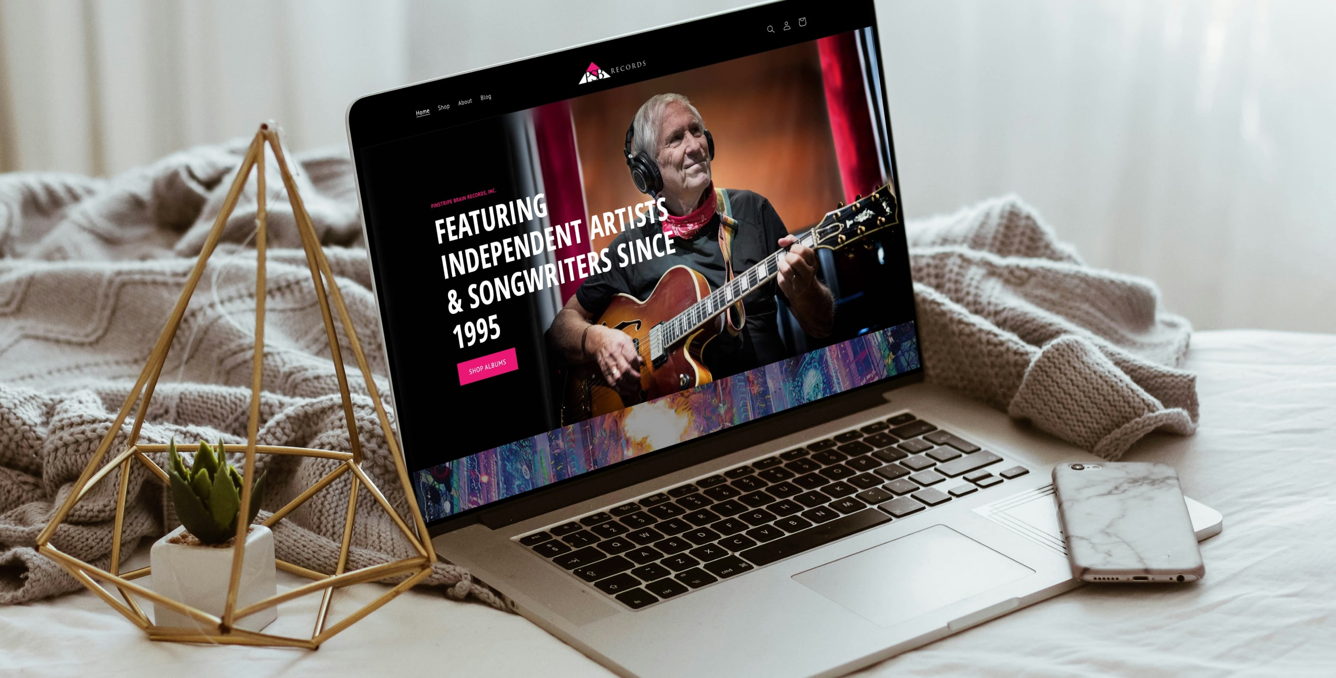 PSB Records homepage design