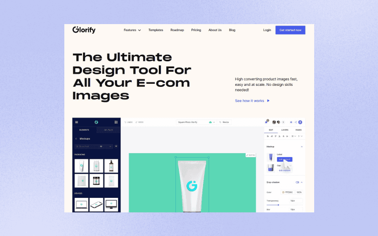 glorify homepage