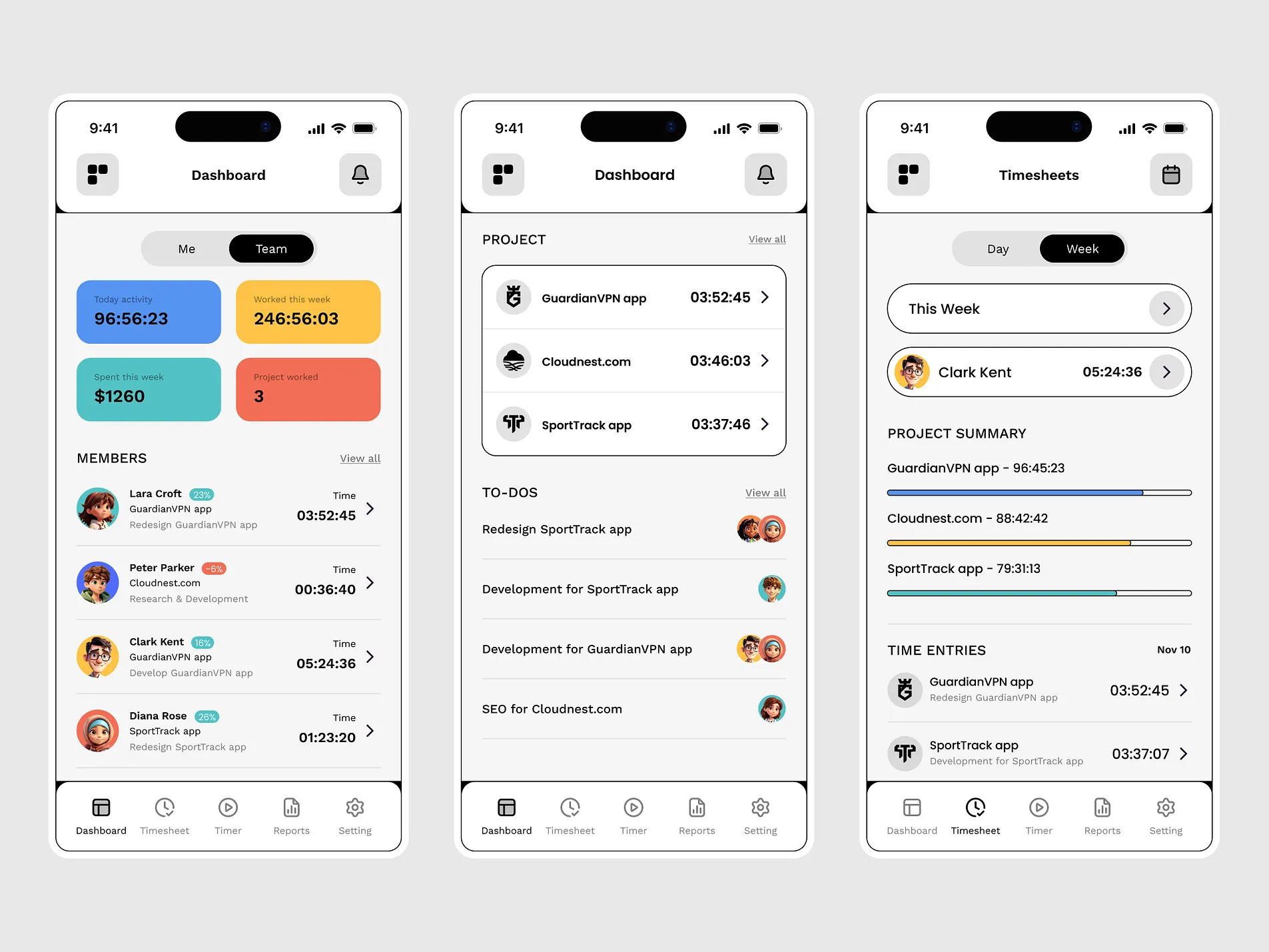 Image of ClockWork Mobile App Design