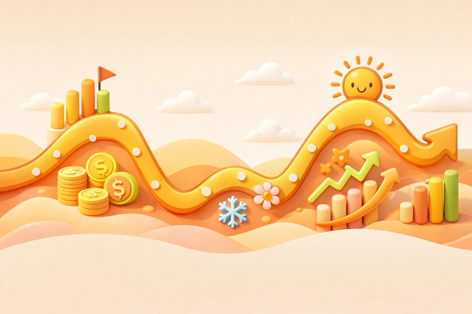 Grafički prikaz optimizacije cijena i rasta popunjenosti apartmana tokom različitih sezona i događaja.