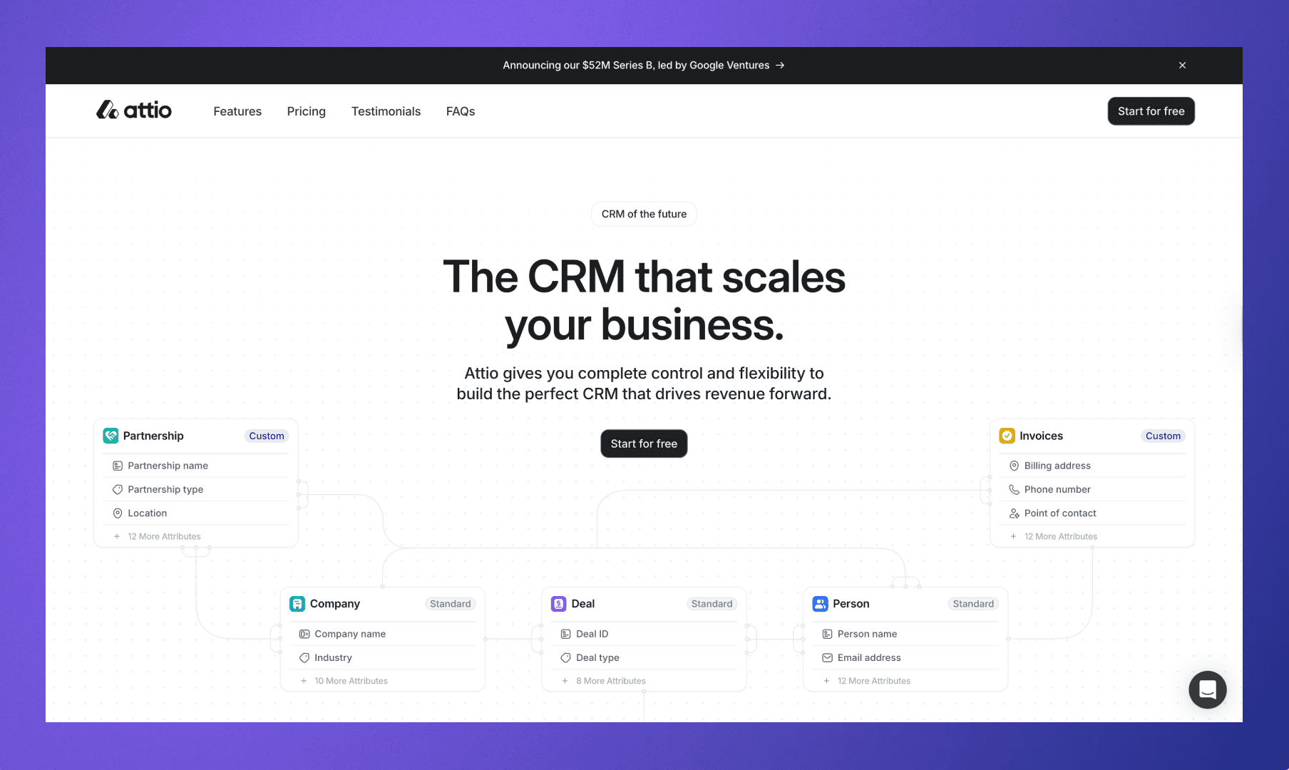 Attio Homepage