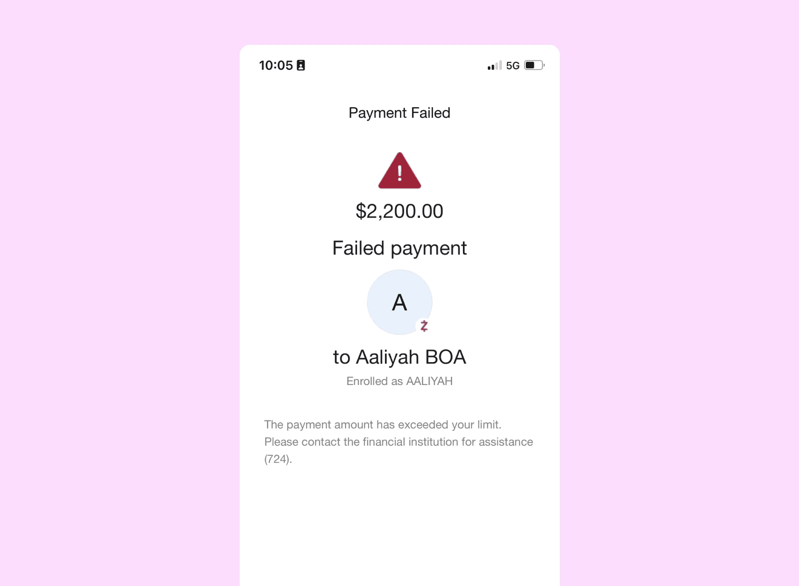 Original error experience for Chevron Federal Credit Union