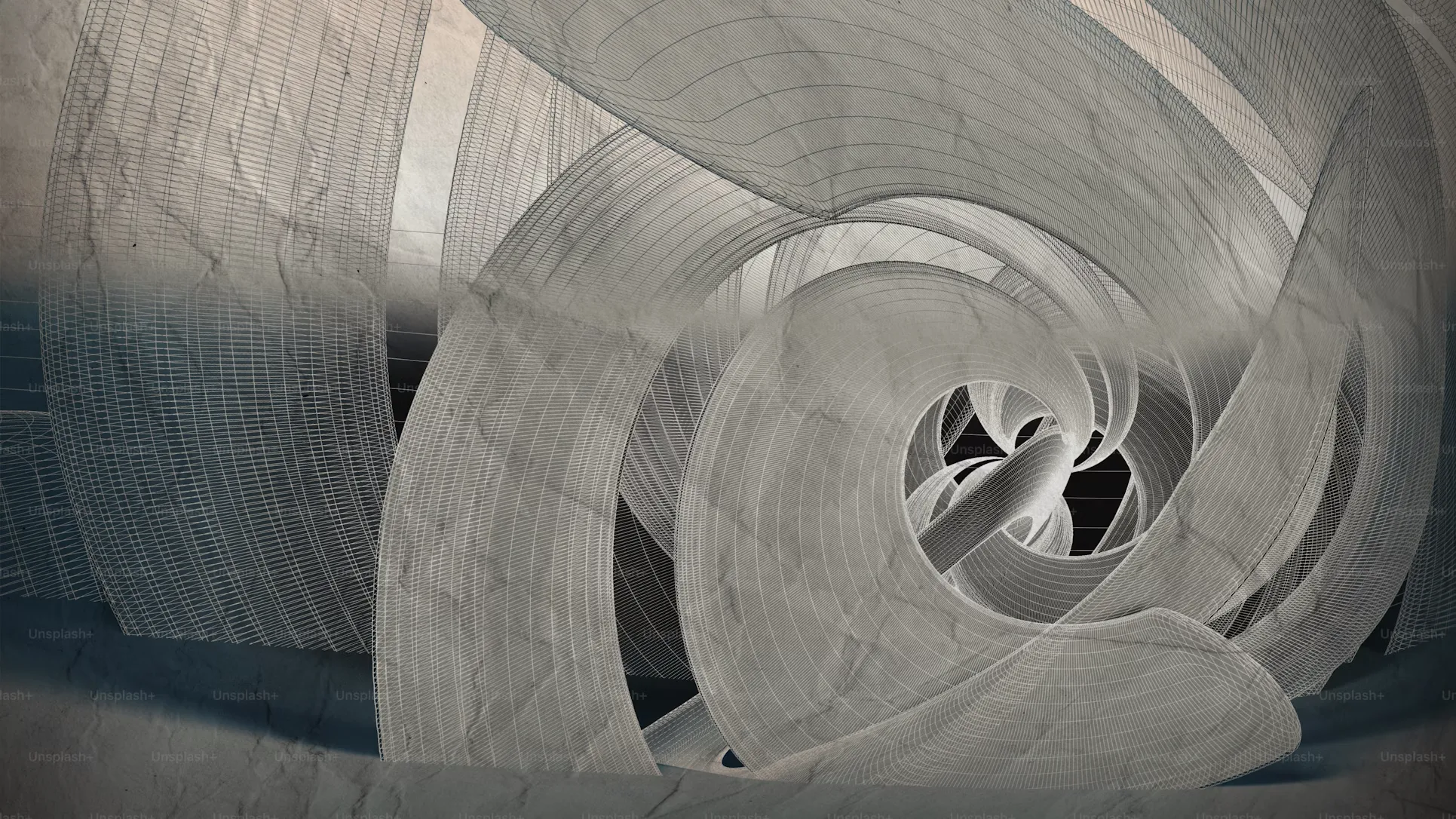 spiral staircase in dark 