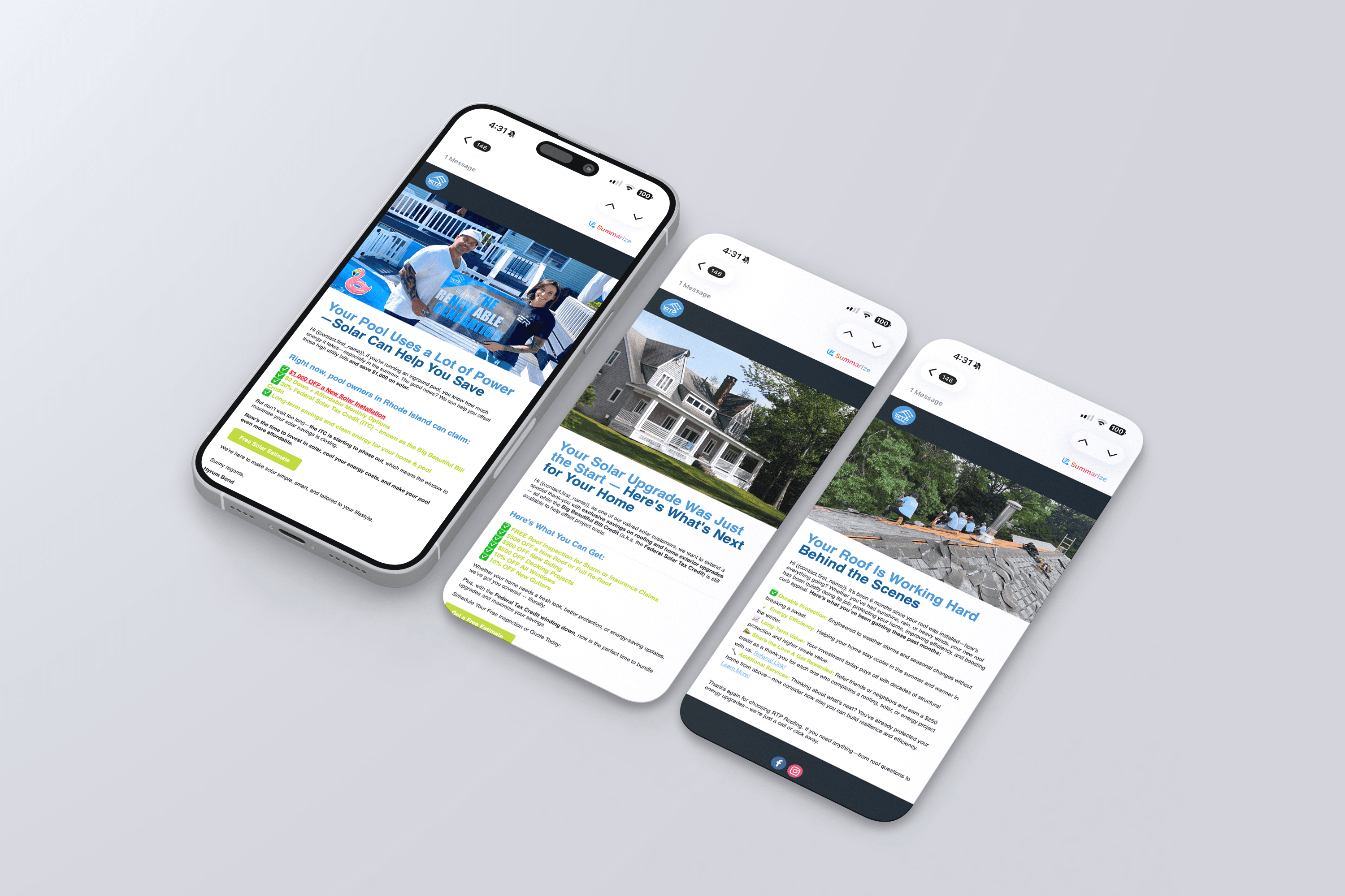 Rooftop Power Marketing Emails