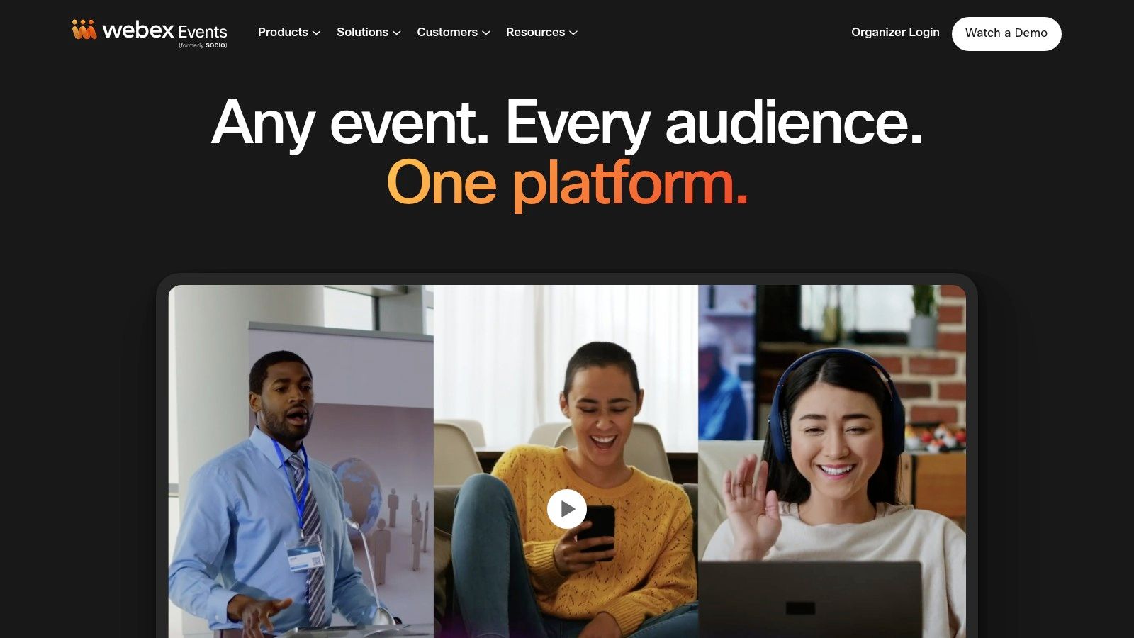 Webex Events (formerly Socio)