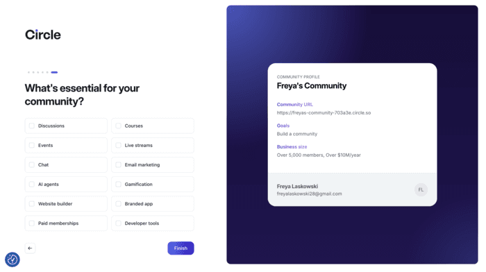 Circle community creation