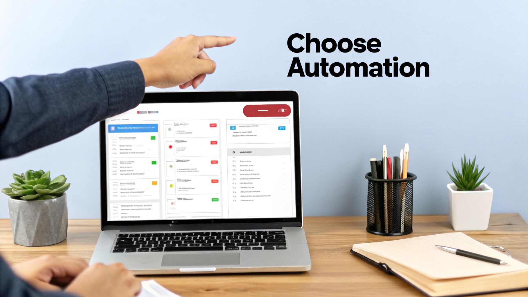 A diagram illustrating the concepts of Robotic Process Automation.