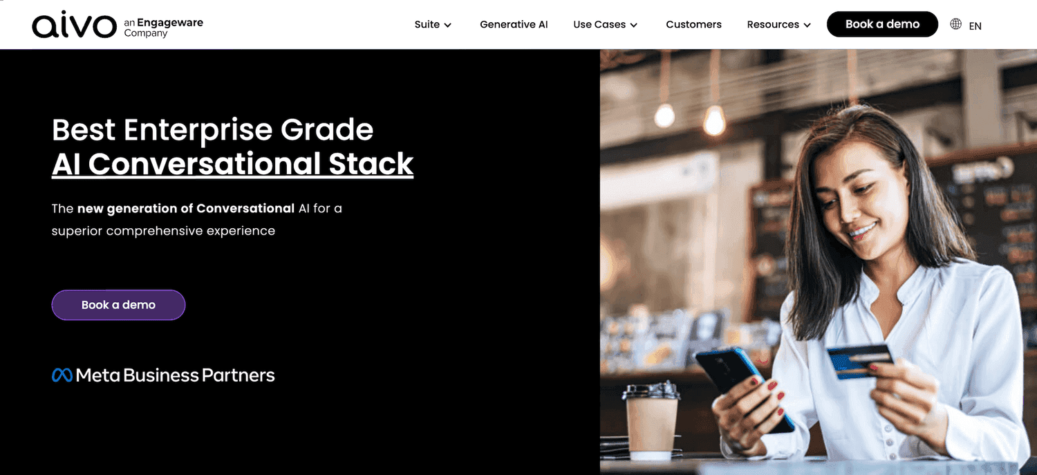Aivo by Engageware homepage
