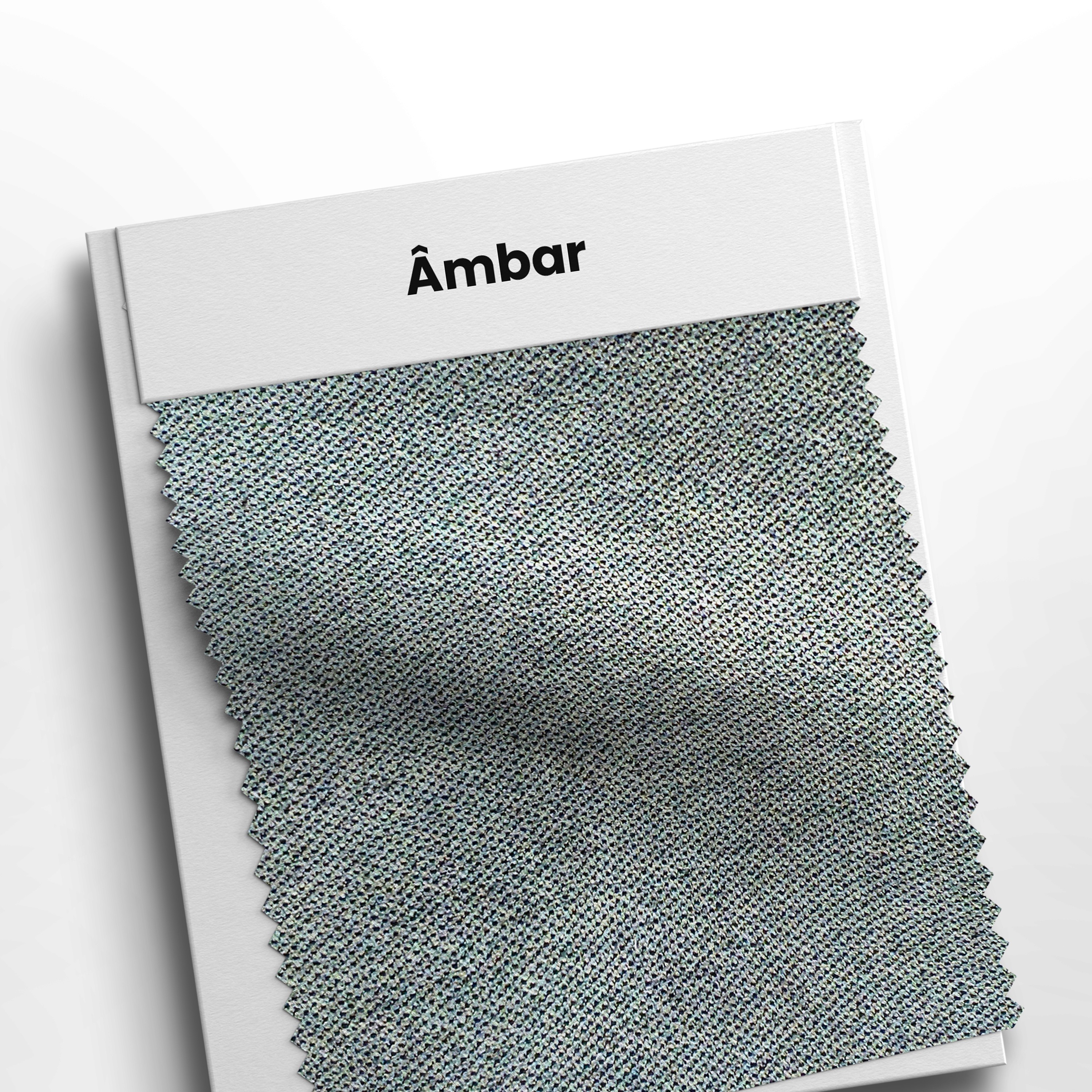 mostruário com tecido âmbar cor 51