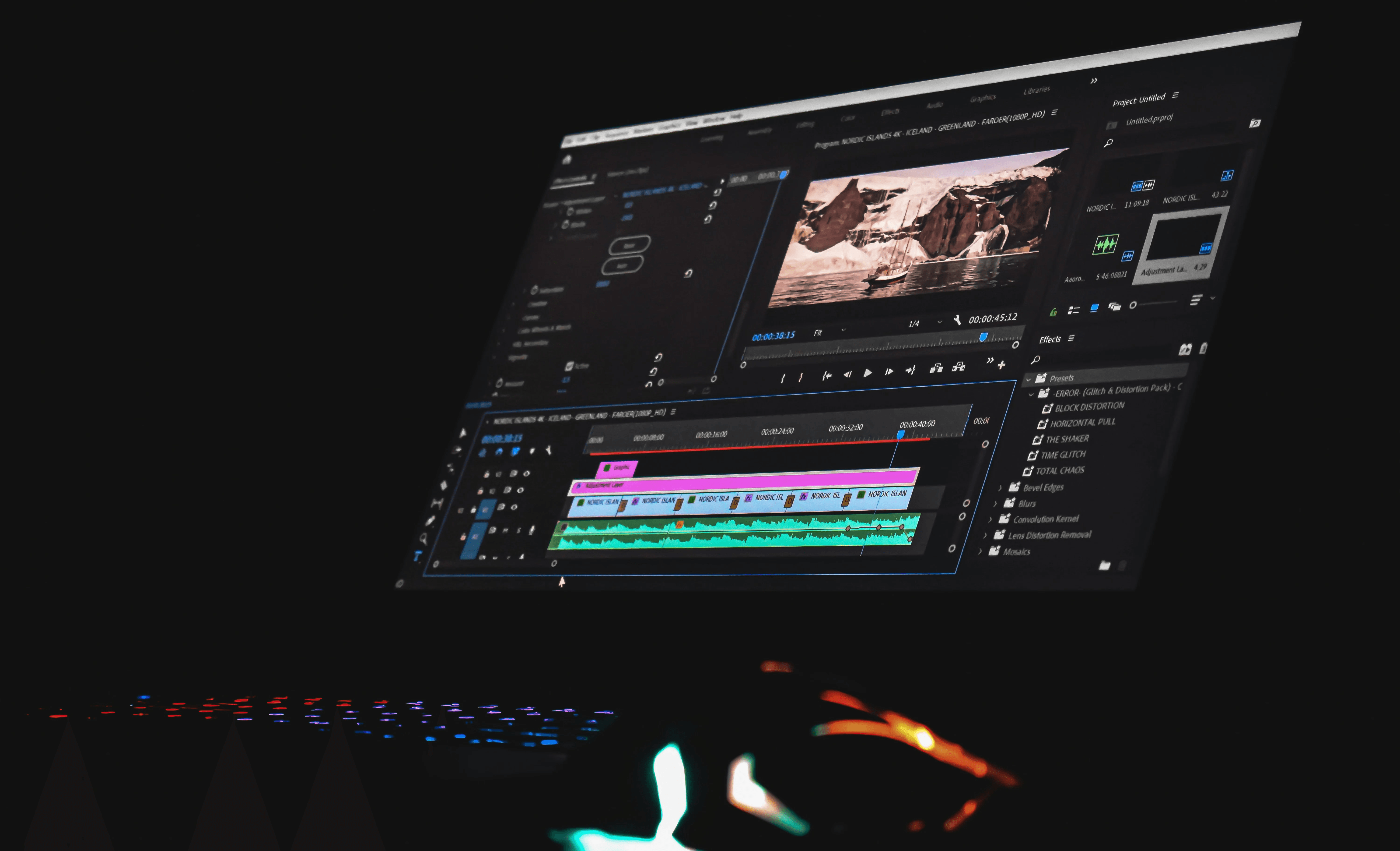  Laptop screen showing video editing software - NVIDIA Video Search and Summarization