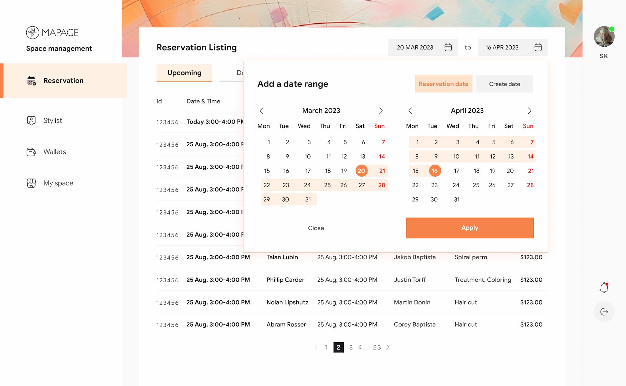 Previous Dashboard