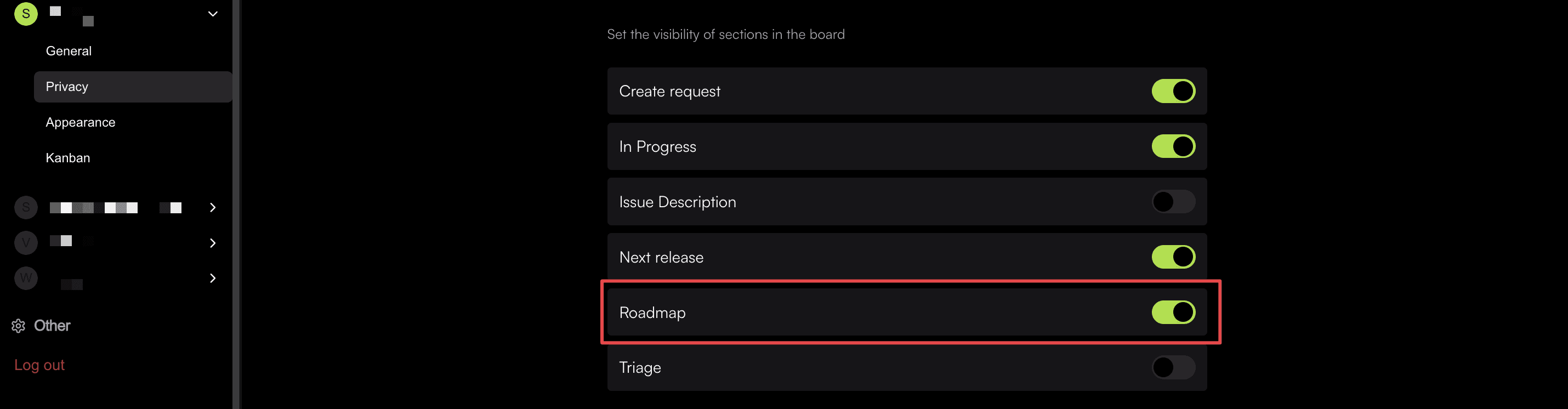 SteelSync boards settings to enable roadmap sync