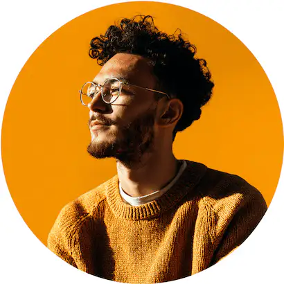 Profile picture of man with yellow background
