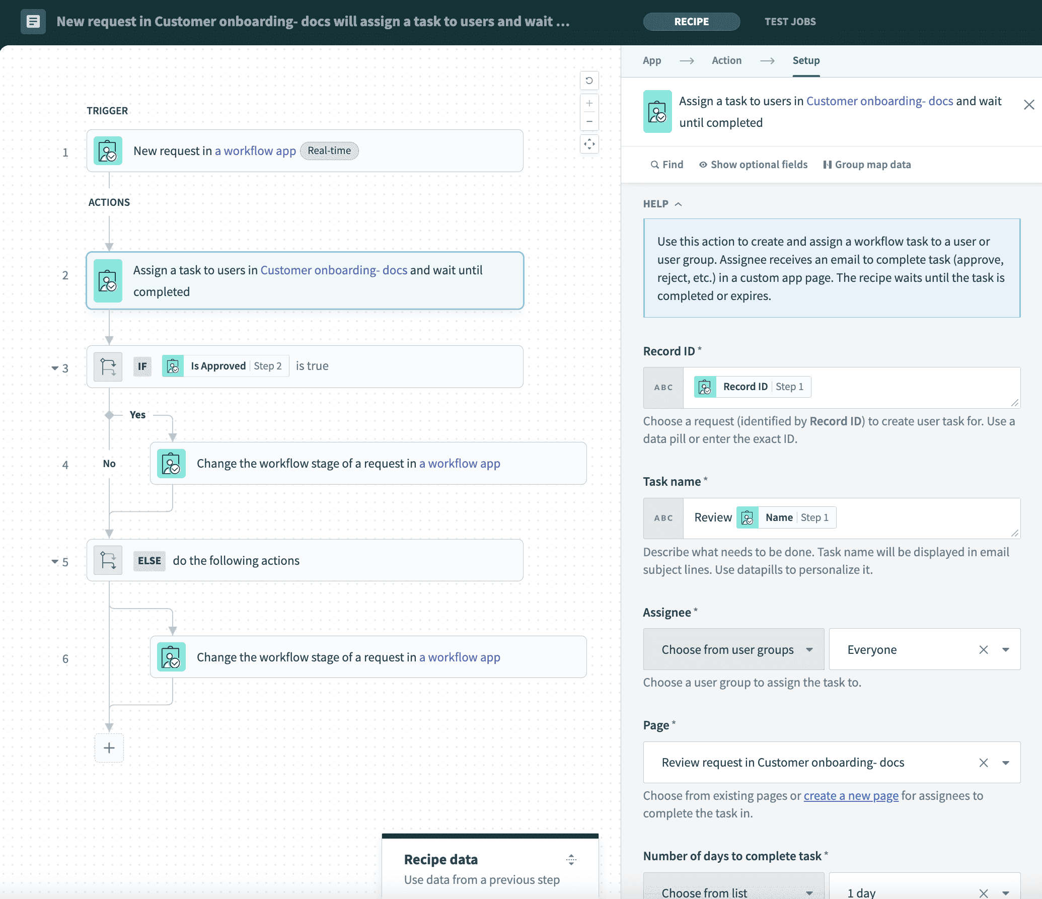 Workflow's automation builder
