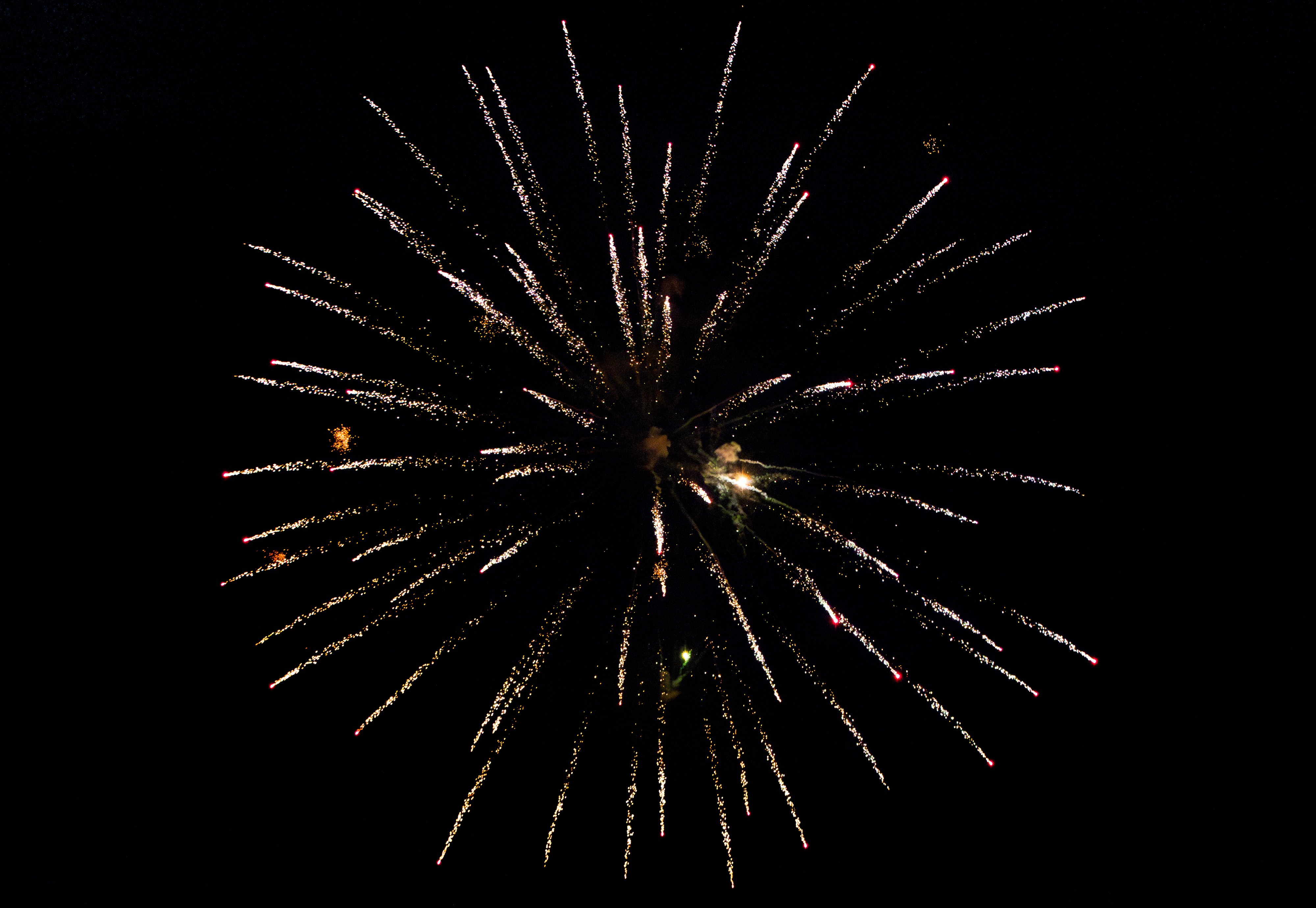 fireworks in a football stadium