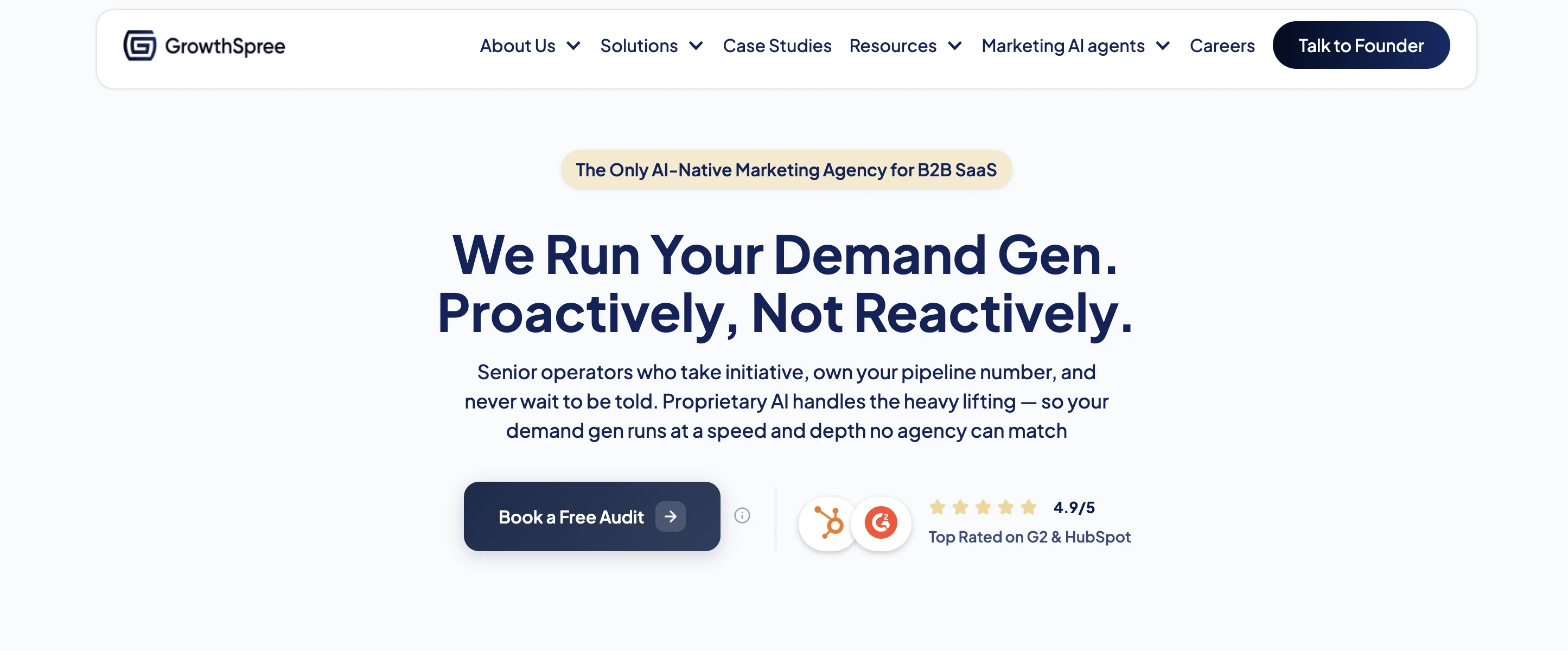 Screenshot of GrowthSpree platform