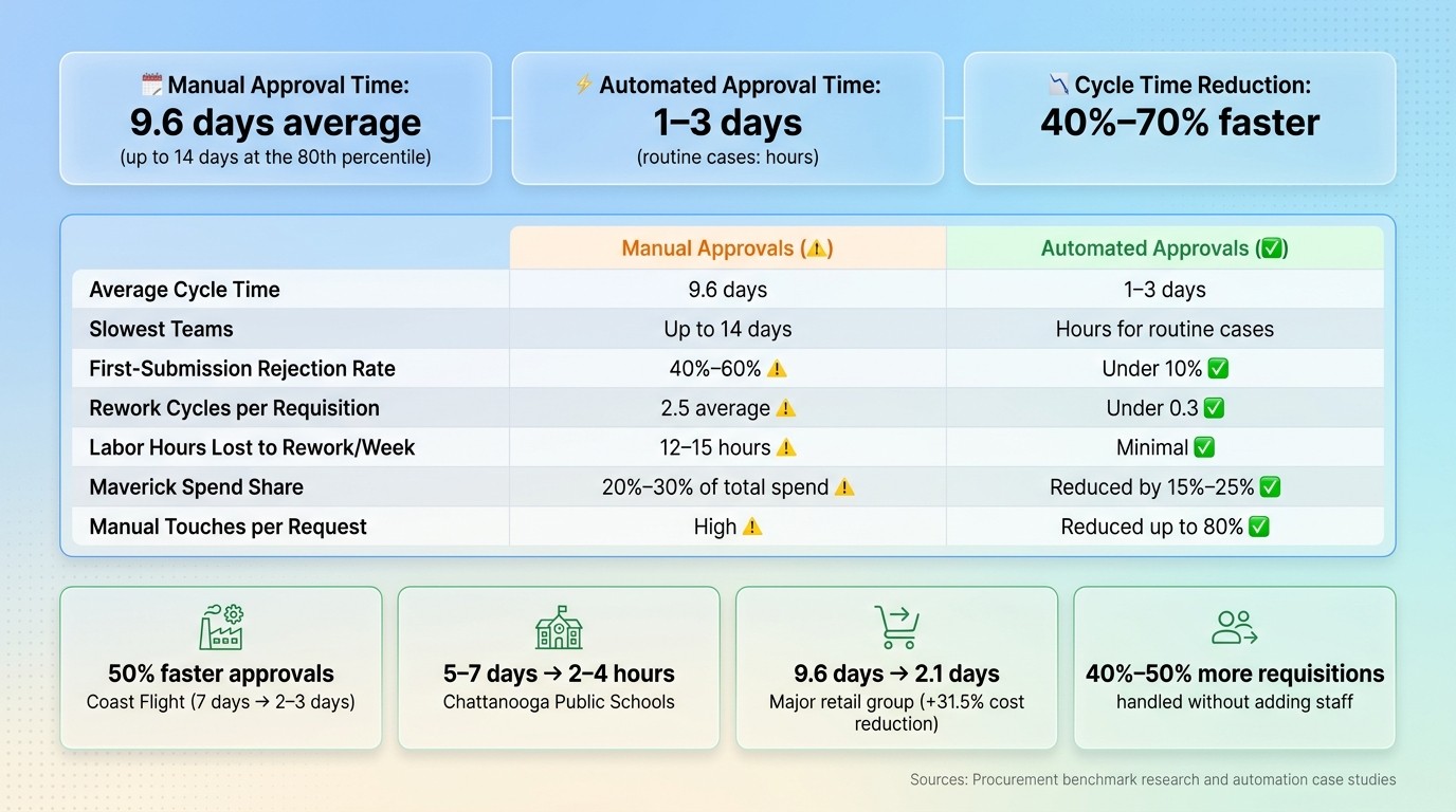 Manual vs. Automated Procurement Approvals: Time & Cost Savings