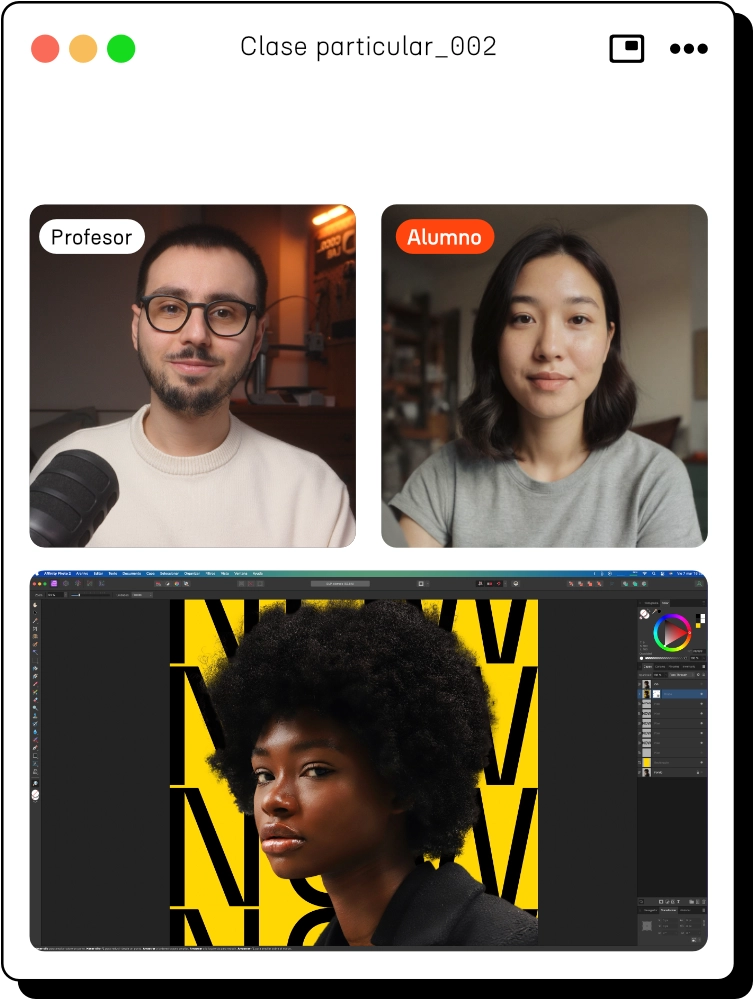Captura de pantalla clase online