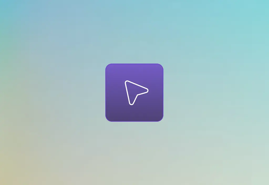 Cursor Options button set against a colourful gradient background