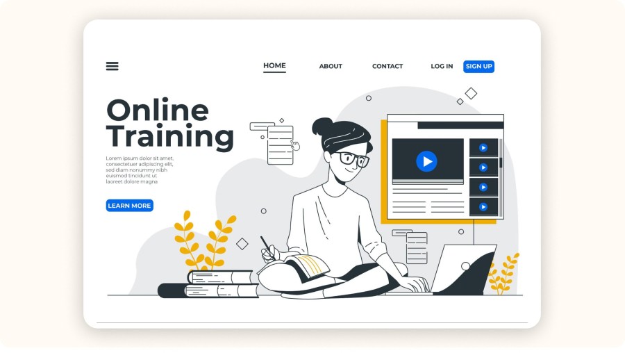 online course illustration