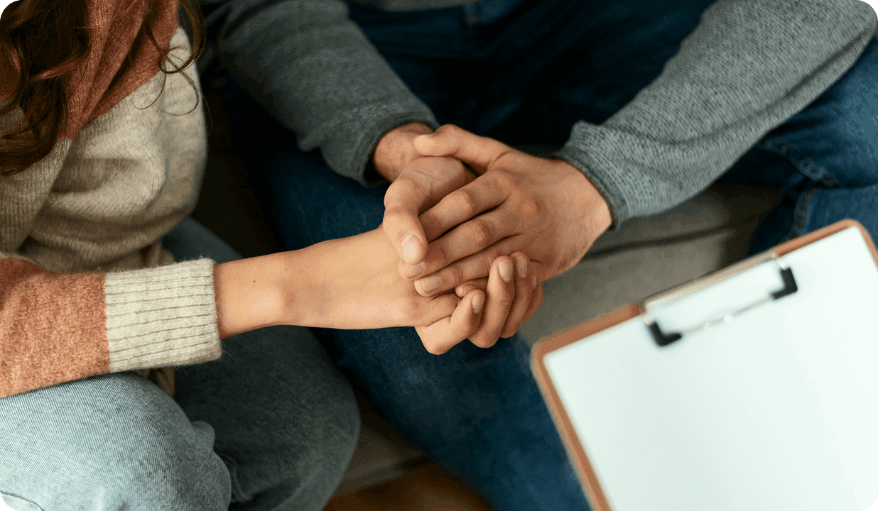 Holding hands healing together