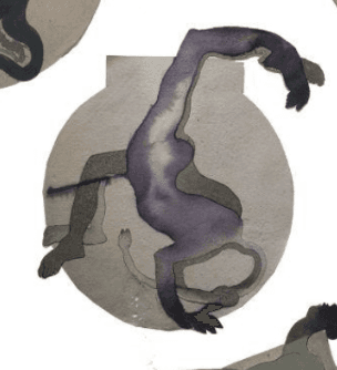 herd of sheep on road painting