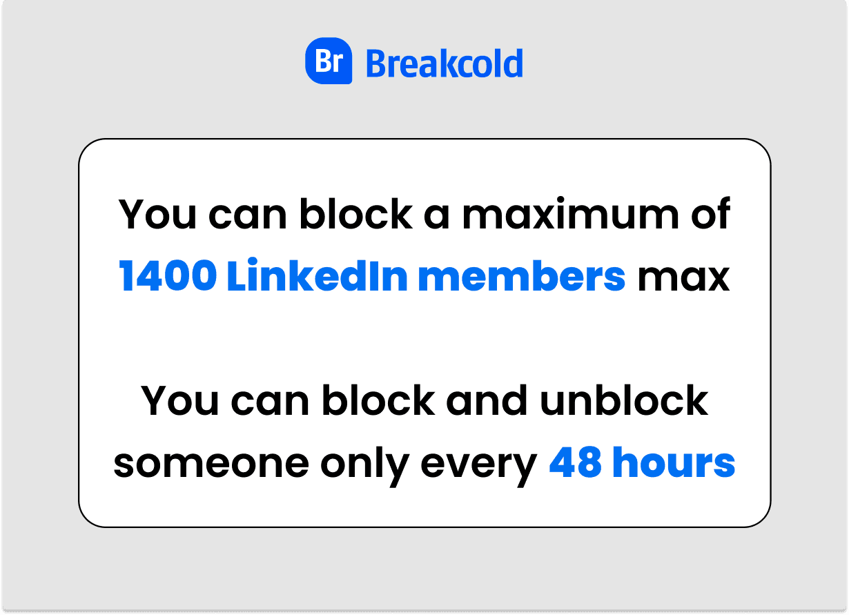 Comment bloquer quelqu'un sur LinkedIn 1400 membres LinkedIn | Breakcold