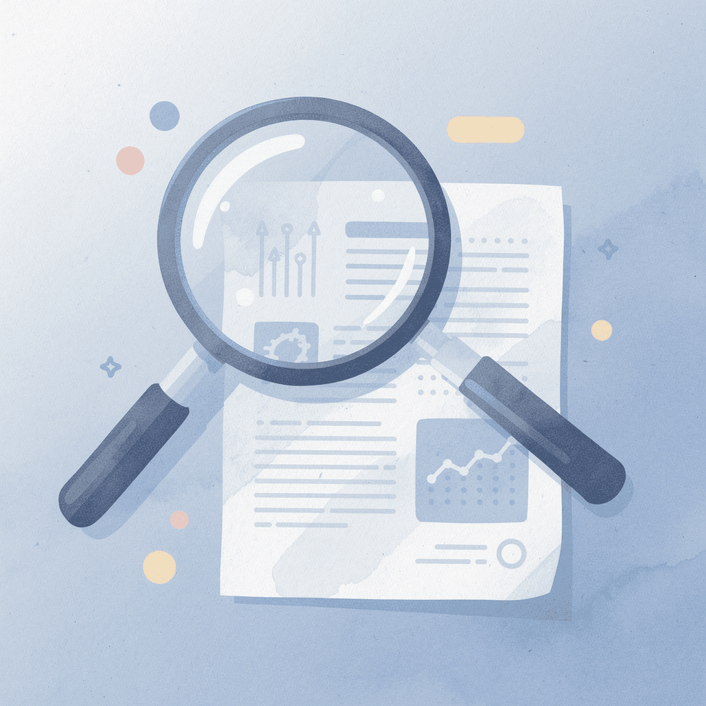 Scene of magnifying glass examining a system to reveal modernization gaps