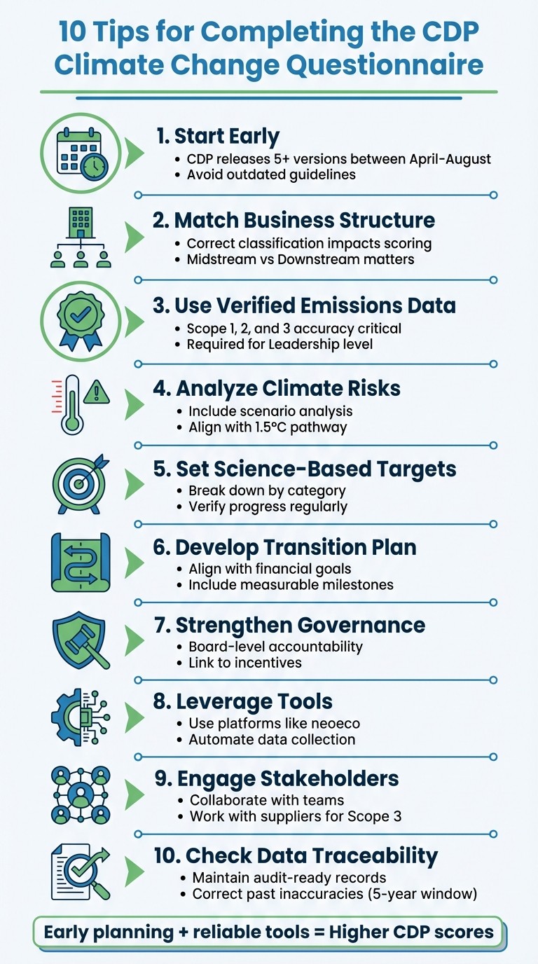 10 Essential Tips for Completing the CDP Climate Change Questionnaire