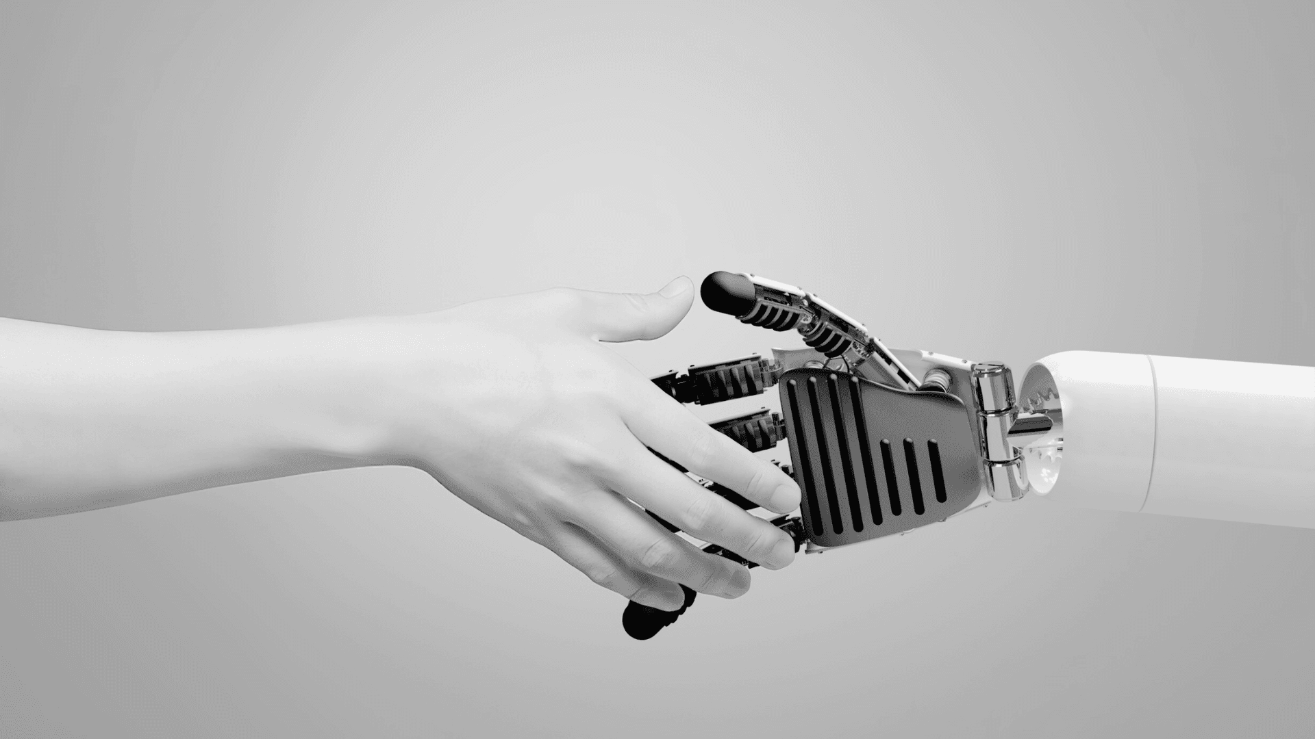 Person sitting in a modern office in front of a wall covered with notes and sketches.