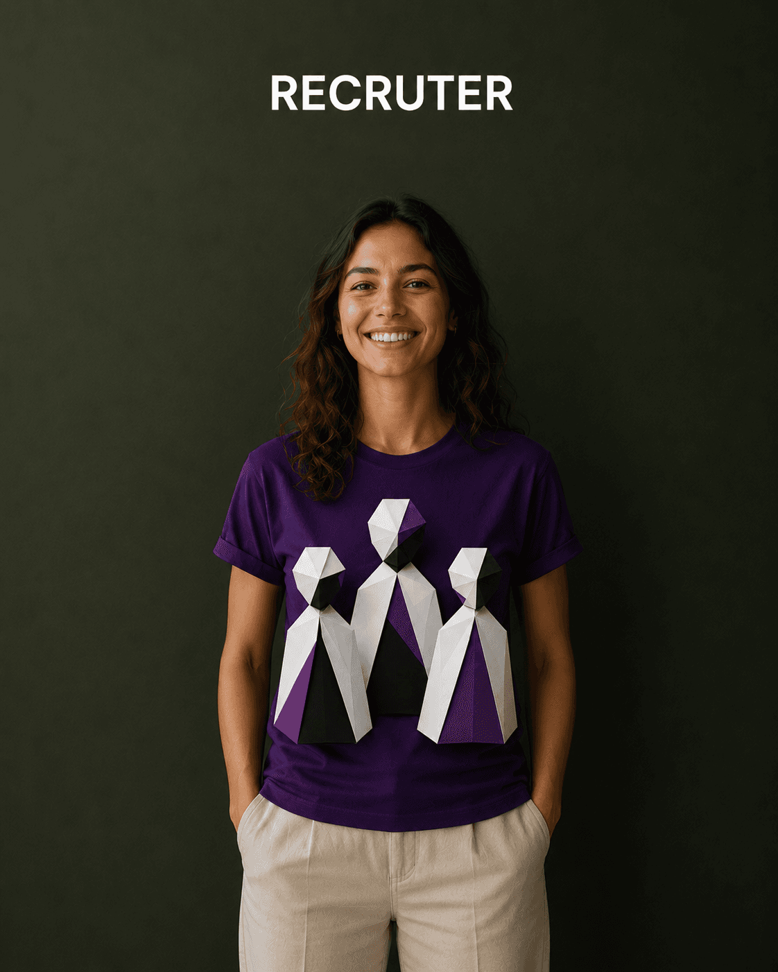 RECRUTER idée blanche Personnage Origami