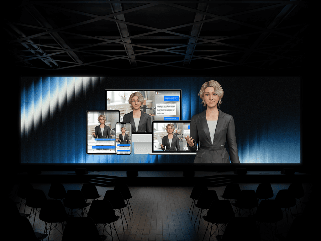Three expressive 3D avatars, showcasing different personas and styles, powered by Perxona's Behavior AI™ technology.