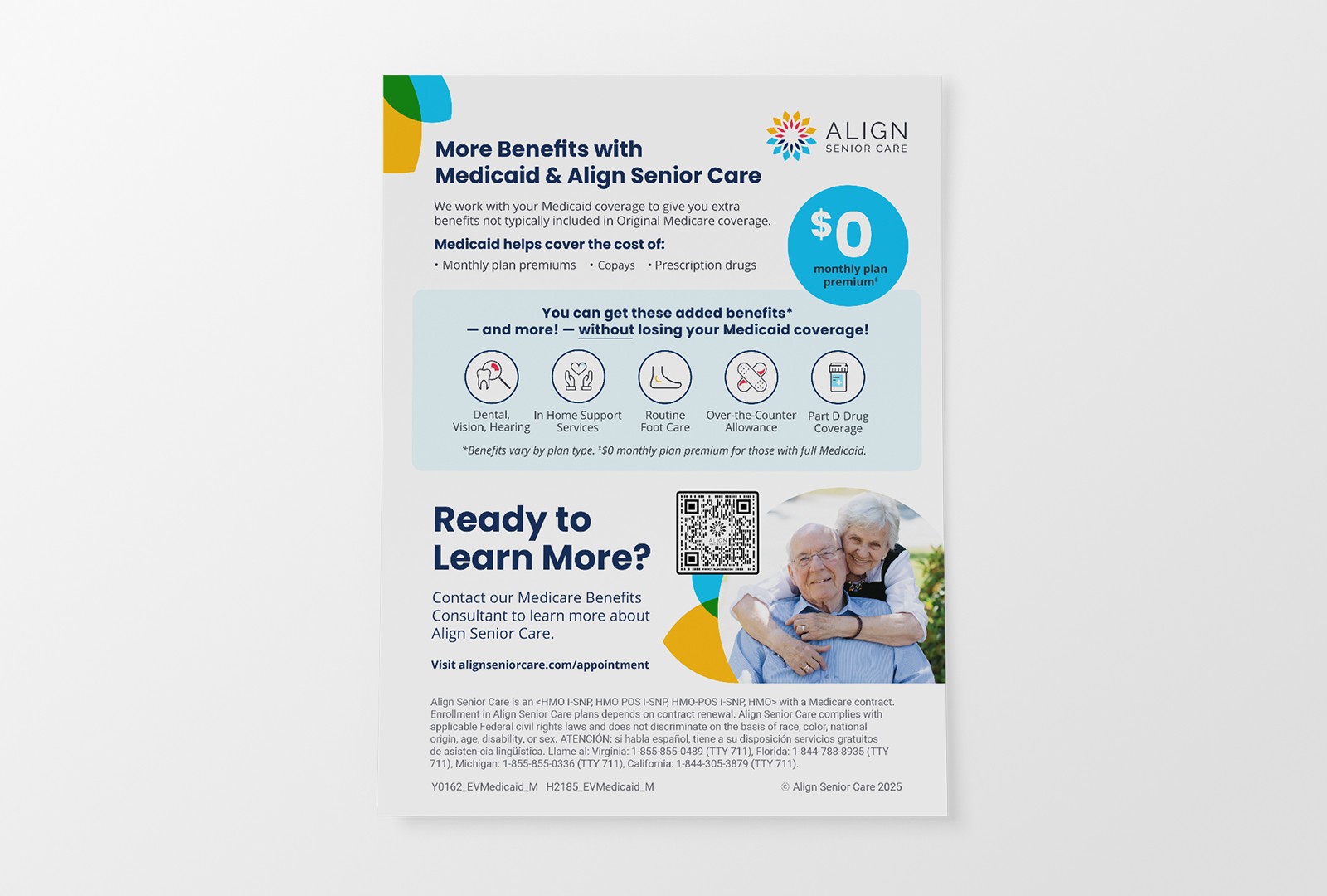 Curana Health Enrollment Flyer showing Align Senior Cares benefit offerings