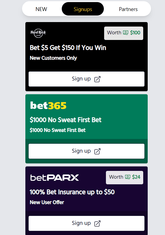 Ungambled sign up offers