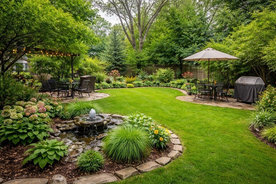 Airbnb backyard landscaping