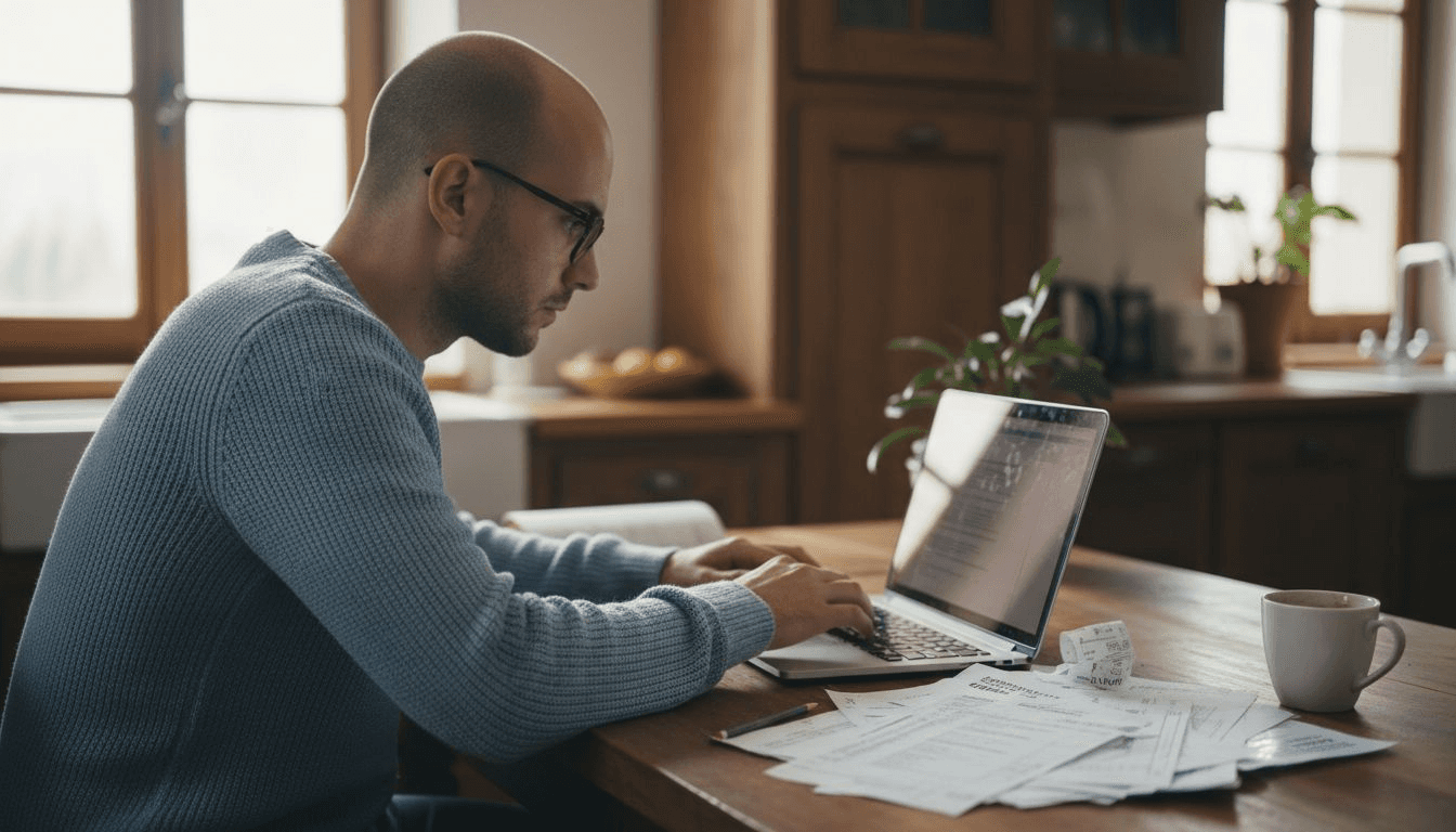 Un investitore fa i conti sui costi delle consulenze seduto al tavolo