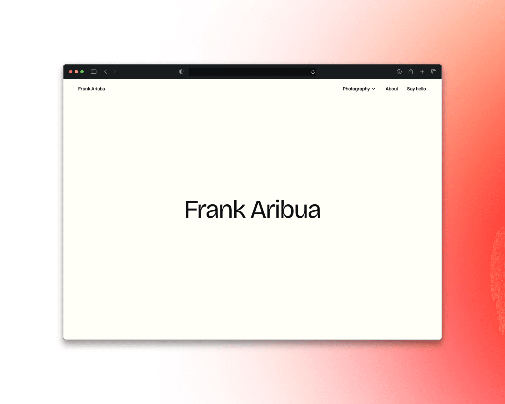 Frank Aribua Desktop UI